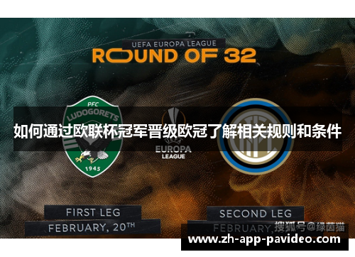 如何通过欧联杯冠军晋级欧冠了解相关规则和条件